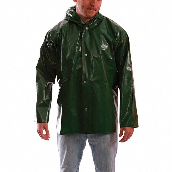 Rain Jacket: Size 5X-Large, Green, Nylon