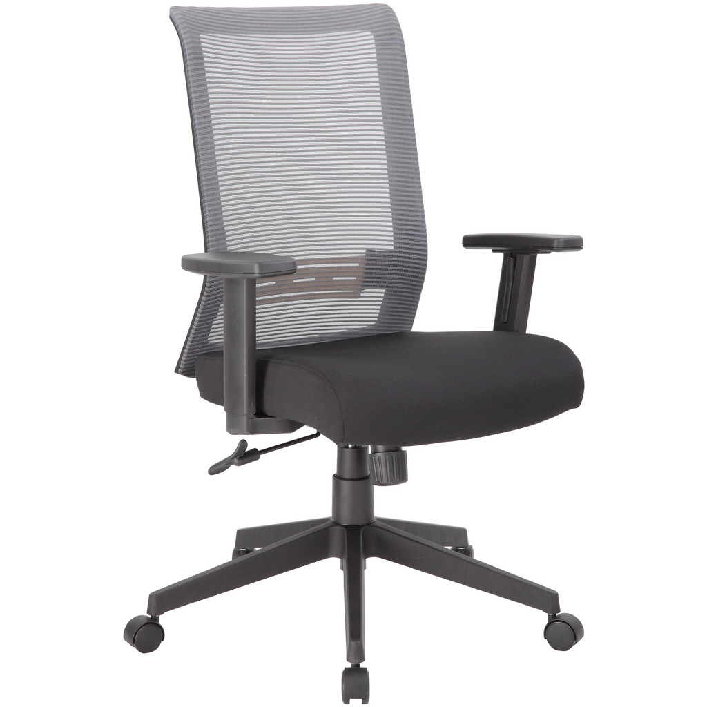 Boss Office Products - Task Chair: Mesh, Adjustable Height, Black ...