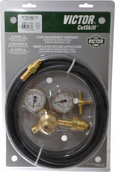 8 to 25 SCFH SCFM Flow Range, 580 CGA Inlet Connection, Argon/Carbon Dioxide Welding Regulator