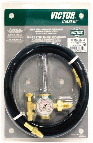 10 to 50 (Argon) SCFM Flow Range, 580 CGA Inlet Connection, Argon Welding Regulator