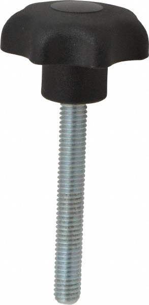 Lobed Knob: 63 mm Head Dia, 7 Points, Thermoplastic Elastomer