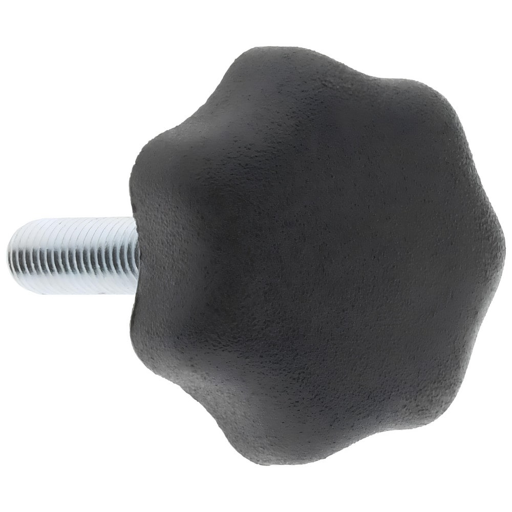 Lobed Knob: 25 mm Head Dia, 7 Points, Thermoplastic Elastomer