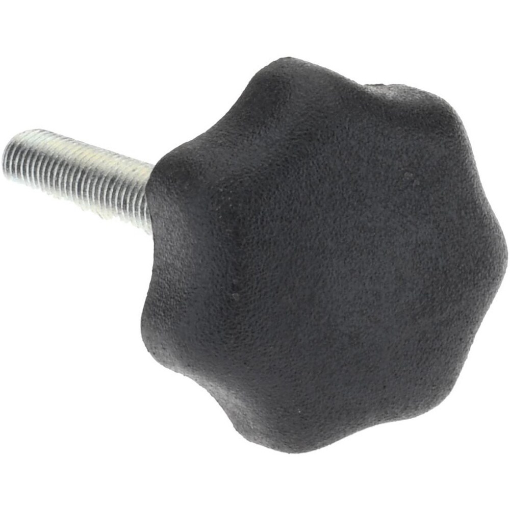 Lobed Knob: 25 mm Head Dia, 7 Points, Thermoplastic Elastomer