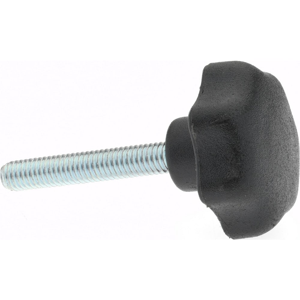 Lobed Knob: 32 mm Head Dia, 7 Points, Thermoplastic Elastomer