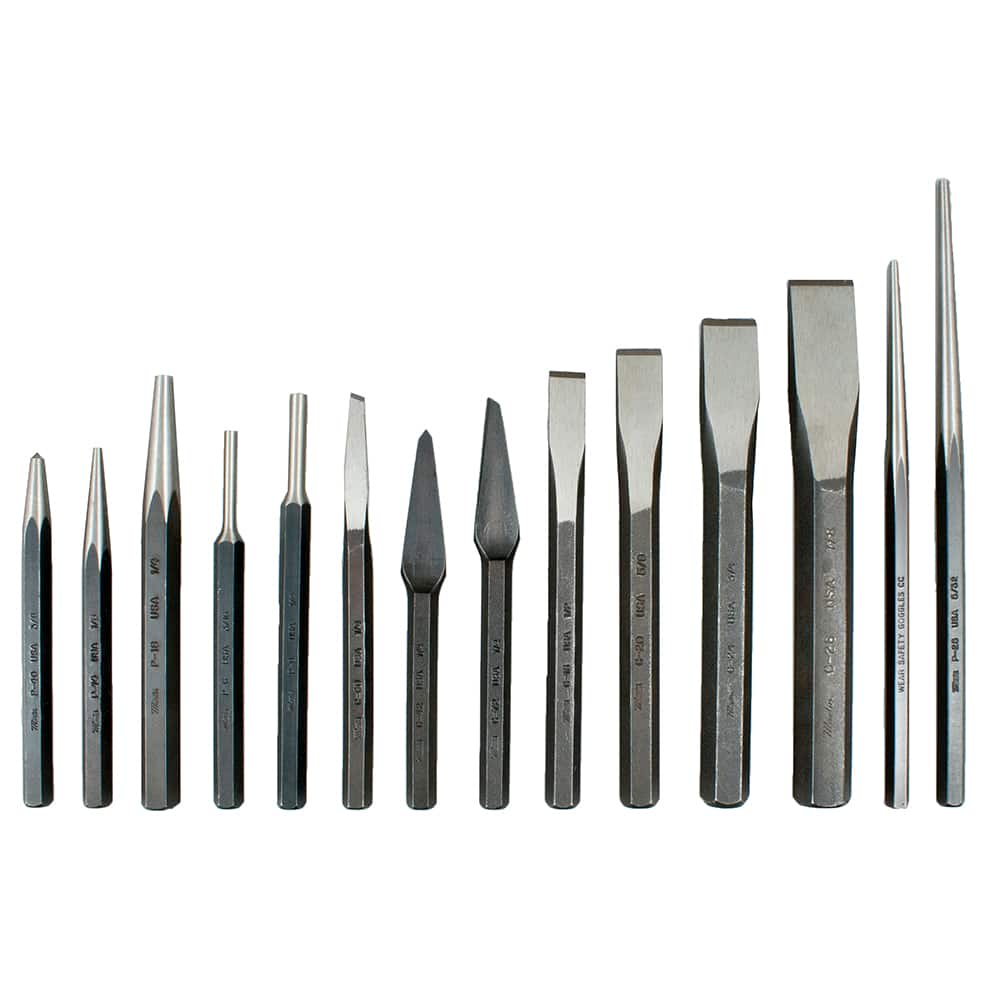 Martin Tools Chisel  Punch Sets; 14PC 1/4-7/8″ CHISELPUNCH SET  62088307 MSC Industrial Supply