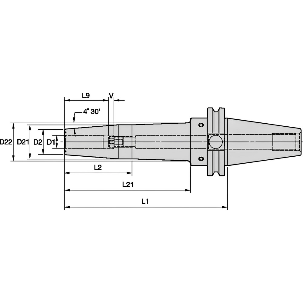 Kennametal CAT40 to BT30 Reducer Adapter