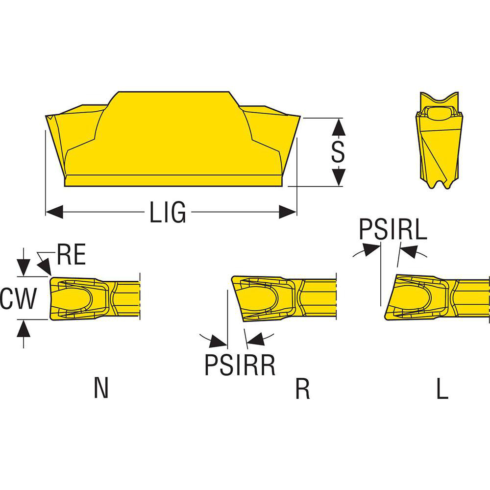 Seco - Multi-Directional Turning Insert: LCMF1604040400MC CP500, Solid ...