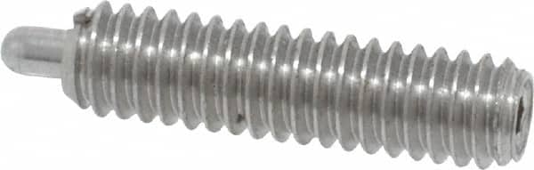 Vlier 8-32 Stainless Steel With Locking Element Standard Spring Plunger-Heavy End Force 