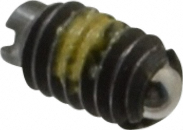 Threaded Ball Plunger: 4-48, 0.062" Ball Dia, 0.187" Body Length, 0.02" Max Ball Reach