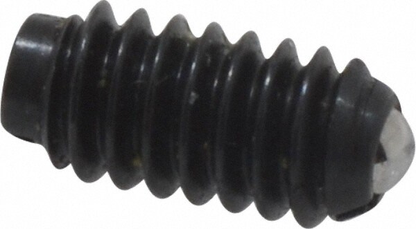 Threaded Ball Plunger: 5-40, 0.062" Ball Dia, 1/4" Body Length, 0.02" Max Ball Reach