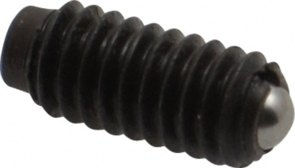 Threaded Ball Plunger: 6-40, 0.078" Ball Dia, 0.312" Body Length, 0.023" Max Ball Reach