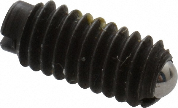 Threaded Ball Plunger: 6-40, 0.078" Ball Dia, 0.312" Body Length, 0.023" Max Ball Reach