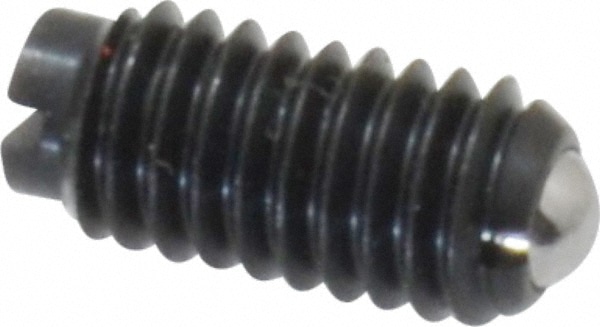 Threaded Ball Plunger: 8-36, 0.094" Ball Dia, 0.344" Body Length, 0.025" Max Ball Reach