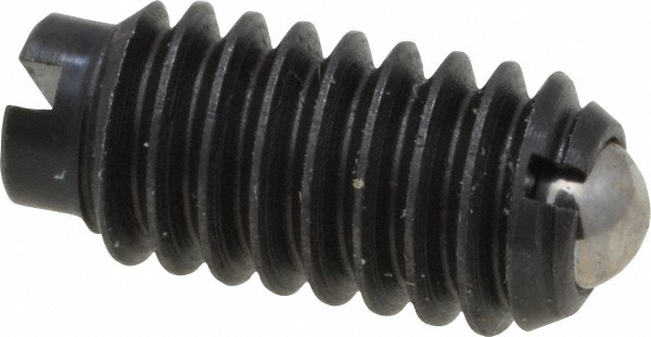 Threaded Ball Plunger: 8-32, 0.094" Ball Dia, 0.344" Body Length, 0.025" Max Ball Reach