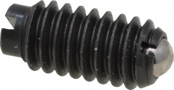 Threaded Ball Plunger: 8-32, 0.094" Ball Dia, 0.344" Body Length, 0.025" Max Ball Reach
