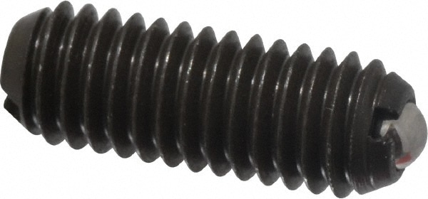 Threaded Ball Plunger: 10-32, 0.094" Ball Dia, 0.513" Body Length, 0.025" Max Ball Reach