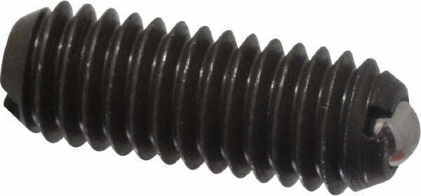 Threaded Ball Plunger: 10-32, 0.094" Ball Dia, 0.513" Body Length, 0.025" Max Ball Reach