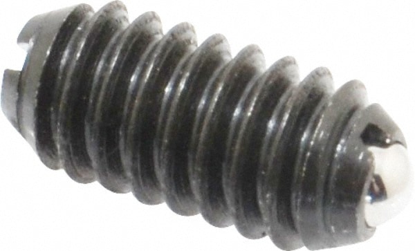 Threaded Ball Plunger: 1/4-20, 0.125" Ball Dia, 0.531" Body Length, 0.035" Max Ball Reach