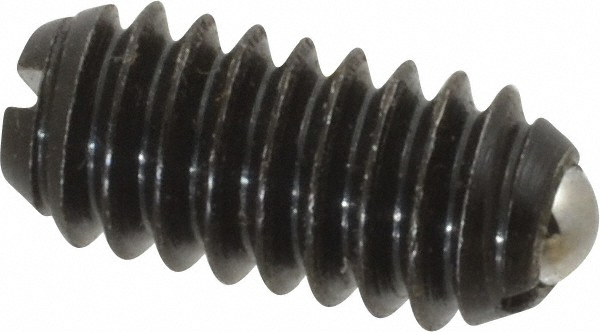 Threaded Ball Plunger: 1/4-20, 0.125" Ball Dia, 0.531" Body Length, 0.035" Max Ball Reach
