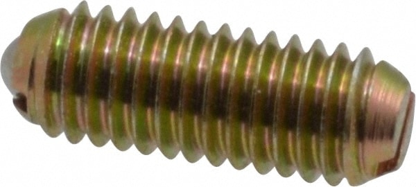 Threaded Ball Plunger: 10-32, 0.094" Ball Dia, 0.513" Body Length, 0.025" Max Ball Reach