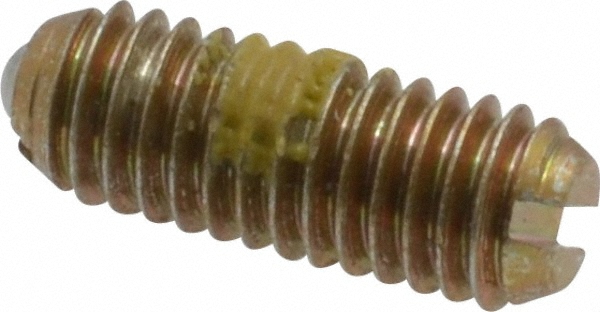 Threaded Ball Plunger: 10-32, 0.094" Ball Dia, 0.513" Body Length, 0.025" Max Ball Reach