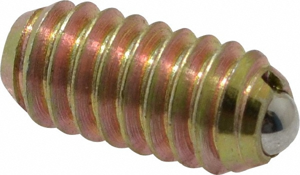 Threaded Ball Plunger: 1/4-20, 0.125" Ball Dia, 0.531" Body Length, 0.035" Max Ball Reach