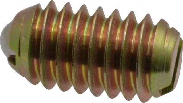 Threaded Ball Plunger: 5/16-18, 0.156" Ball Dia, 0.578" Body Length, 0.04" Max Ball Reach