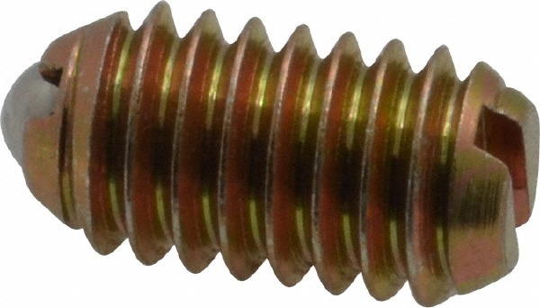 Threaded Ball Plunger: 5/16-18, 0.156" Ball Dia, 0.578" Body Length, 0.04" Max Ball Reach