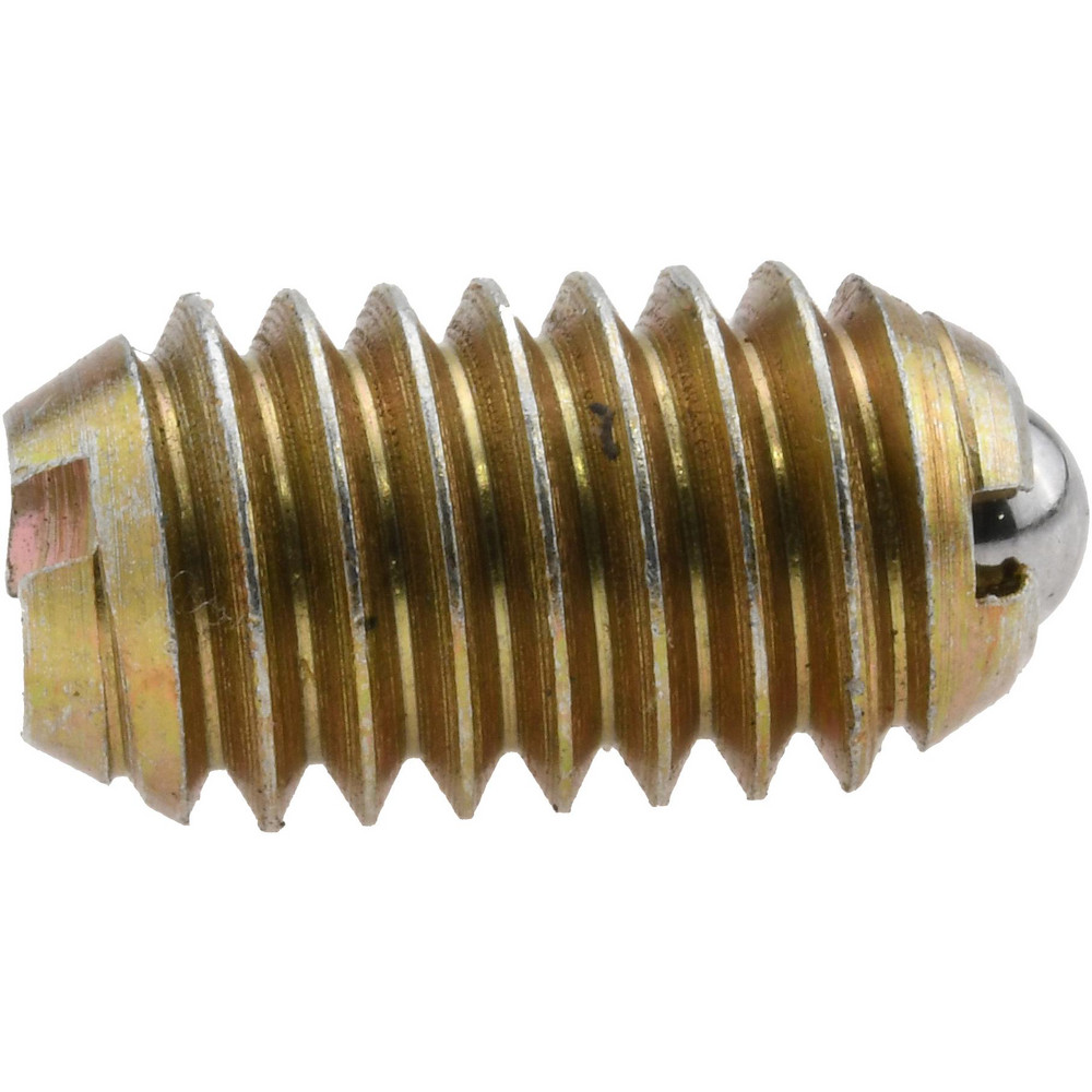 Threaded Ball Plunger: 5/16-18, 0.156" Ball Dia, 0.578" Body Length, 0.04" Max Ball Reach