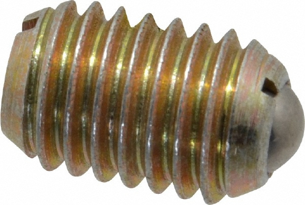 Threaded Ball Plunger: 1/2-13, 0.281" Ball Dia, 3/4" Body Length, 0.072" Max Ball Reach