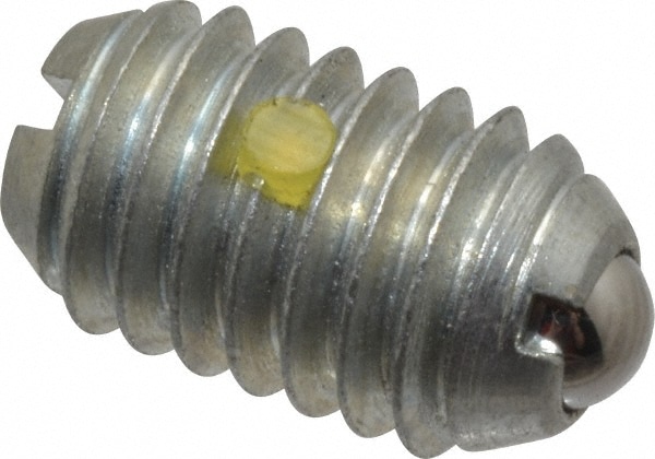 Threaded Ball Plunger: 3/8-16, 0.188" Ball Dia, 5/8" Body Length, 0.048" Max Ball Reach