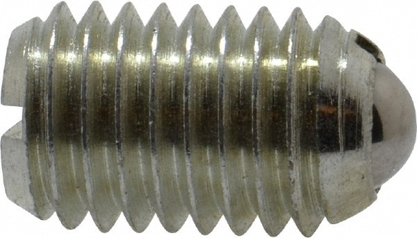 Threaded Ball Plunger: 5/8-11, 0.375" Ball Dia, 0.984" Body Length, 0.096" Max Ball Reach