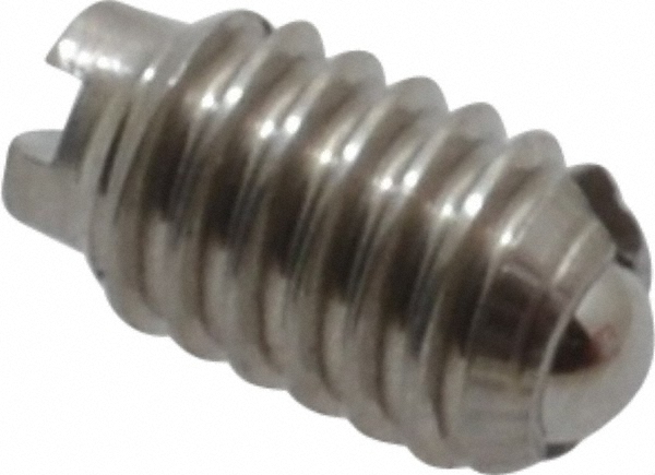 Threaded Ball Plunger: 4-48, 0.062" Ball Dia, 0.187" Body Length, 0.02" Max Ball Reach
