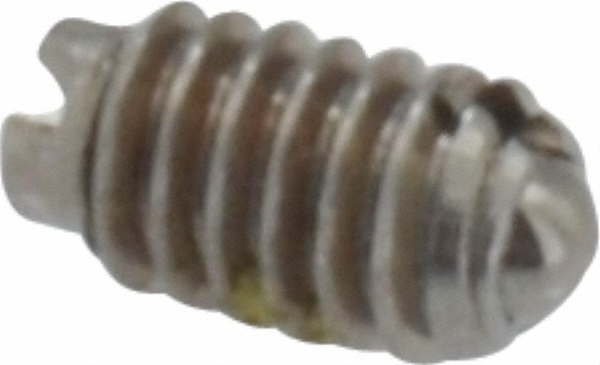 Threaded Ball Plunger: 4-48, 0.062" Ball Dia, 0.187" Body Length, 0.02" Max Ball Reach