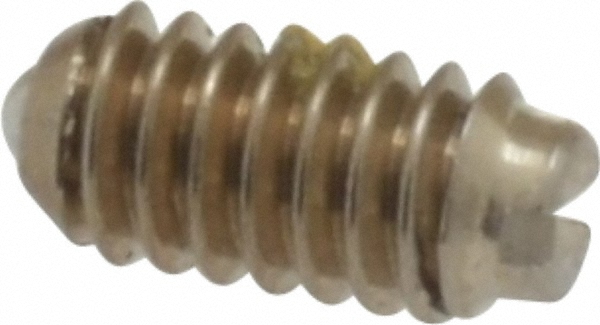 Threaded Ball Plunger: 5-40, 0.062" Ball Dia, 1/4" Body Length, 0.02" Max Ball Reach