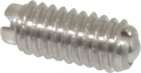 Threaded Ball Plunger: 6-40, 0.078" Ball Dia, 0.312" Body Length, 0.023" Max Ball Reach