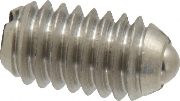 Threaded Ball Plunger: 5/16-18, 0.156" Ball Dia, 0.578" Body Length, 0.04" Max Ball Reach