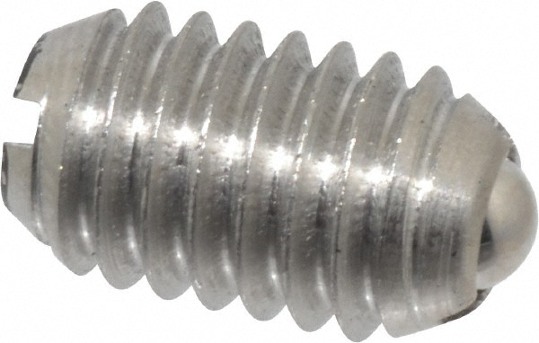 Threaded Ball Plunger: 3/8-16, 0.188" Ball Dia, 5/8" Body Length, 0.048" Max Ball Reach
