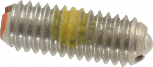 Threaded Ball Plunger: 10-32, 0.094" Ball Dia, 0.513" Body Length, 0.025" Max Ball Reach