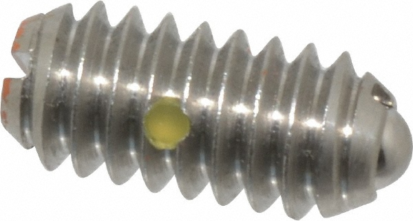 Threaded Ball Plunger: 1/4-20, 0.125" Ball Dia, 0.531" Body Length, 0.035" Max Ball Reach