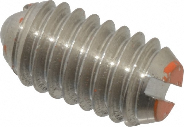 Threaded Ball Plunger: 5/16-18, 0.156" Ball Dia, 0.578" Body Length, 0.04" Max Ball Reach