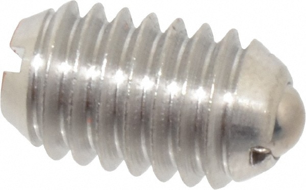 Threaded Ball Plunger: 3/8-16, 0.188" Ball Dia, 5/8" Body Length, 0.048" Max Ball Reach
