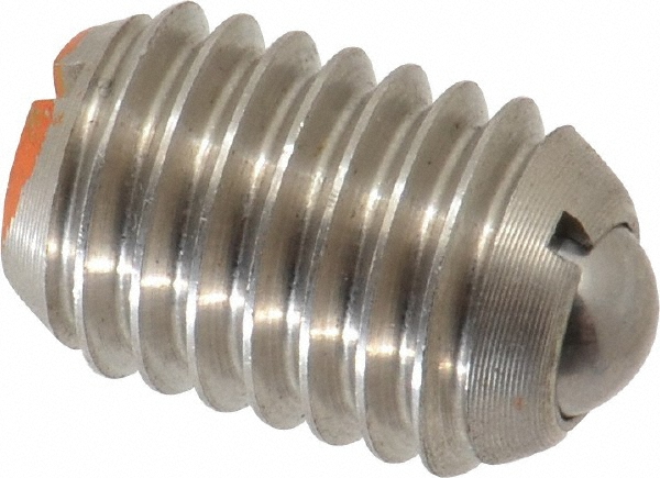 Threaded Ball Plunger: 1/2-13, 0.281" Ball Dia, 3/4" Body Length, 0.072" Max Ball Reach