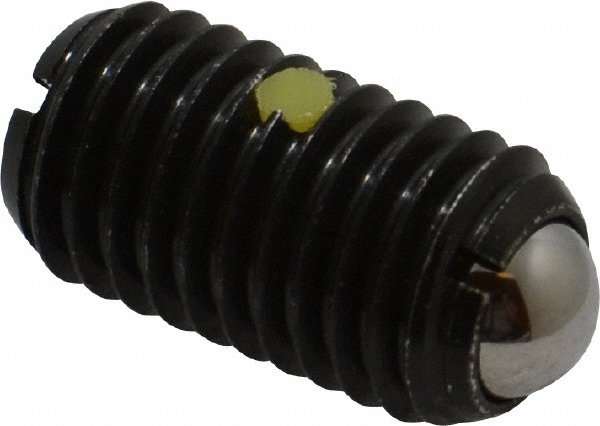 Threaded Ball Plunger: M12 x 1.75, 0.315" Ball Dia, 0.866" Body Length, 0.098" Max Ball Reach