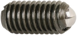 Threaded Ball Plunger: M8 x 1.25, 0.196" Ball Dia, 0.63" Body Length, 0.059" Max Ball Reach