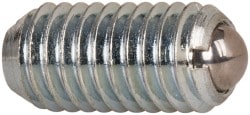 Threaded Ball Plunger: M8 x 1.25, 0.196" Ball Dia, 0.63" Body Length, 0.059" Max Ball Reach