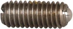 Threaded Ball Plunger: M6 x 1, 0.137" Ball Dia, 0.551" Body Length, 0.039" Max Ball Reach