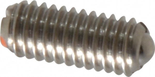 Threaded Ball Plunger: M6 x 1, 0.137" Ball Dia, 0.551" Body Length, 0.039" Max Ball Reach