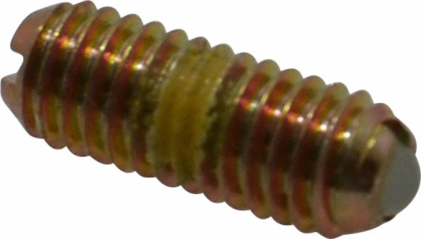 Threaded Ball Plunger: 10-32, 0.094" Ball Dia, 0.513" Body Length, 0.025" Max Ball Reach
