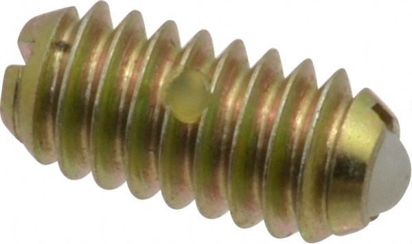 Threaded Ball Plunger: 1/4-20, 0.125" Ball Dia, 0.531" Body Length, 0.035" Max Ball Reach